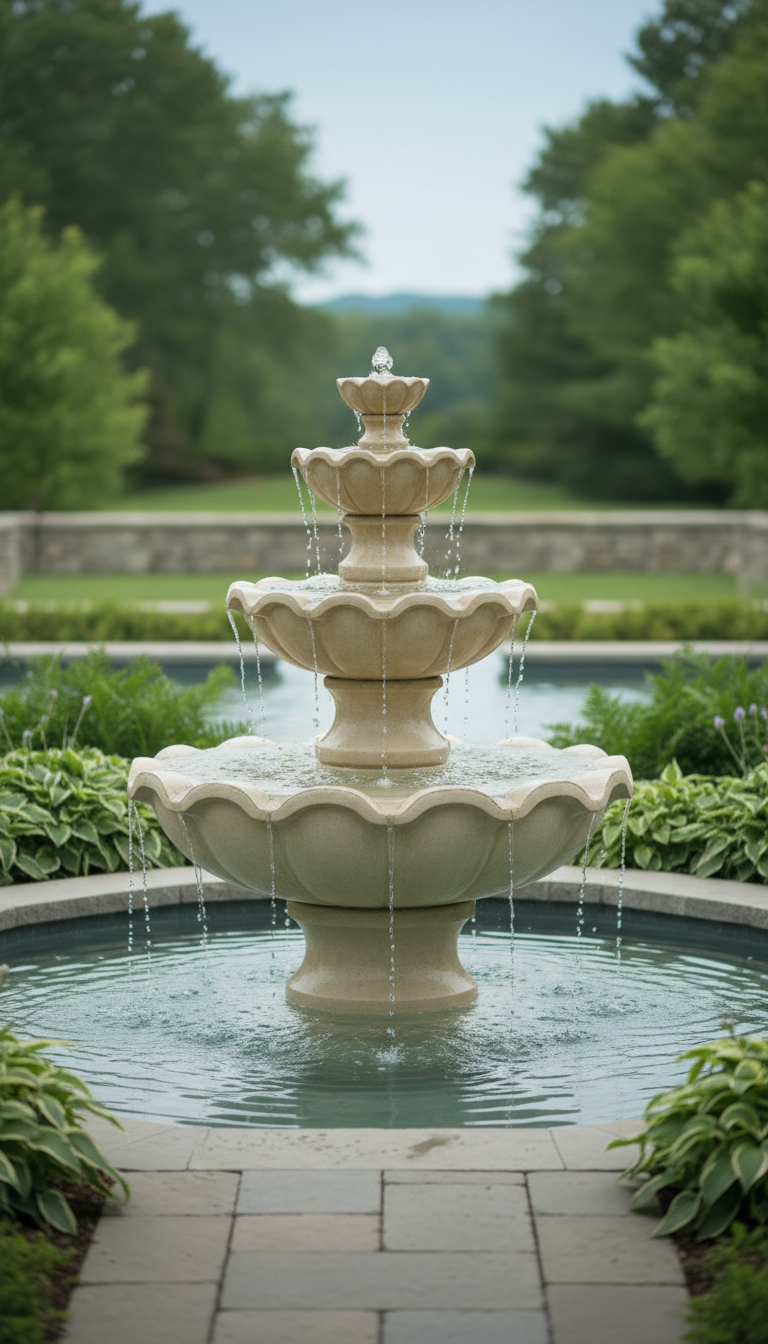 Architectural Ring Fountain With LED
