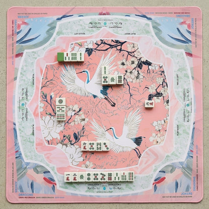 The Heron Mahjong Mat — Premium Neoprene That Never Creases, Stored in Its Own Tube