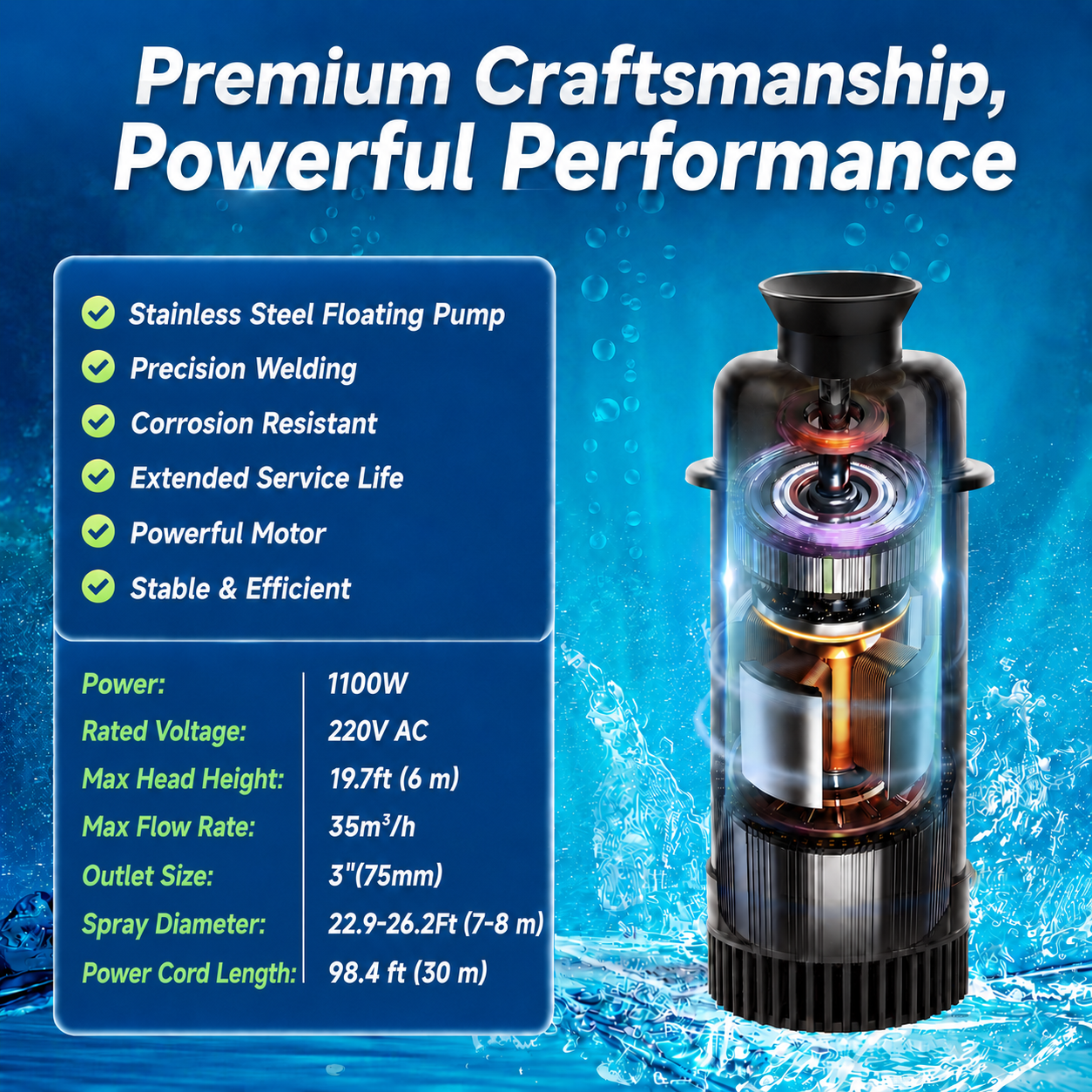 Type Pond Fountain 1100W