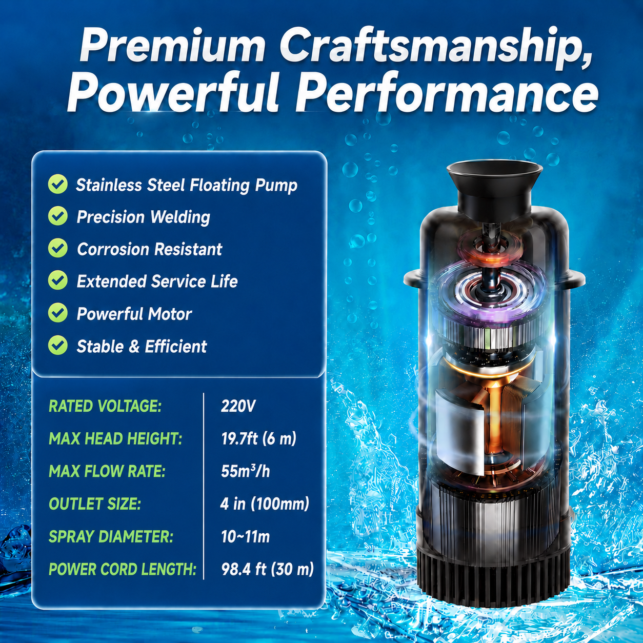 Type Pond Fountain - 2200W