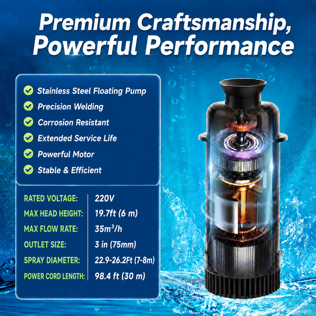 Type Pond Fountain - 1100W