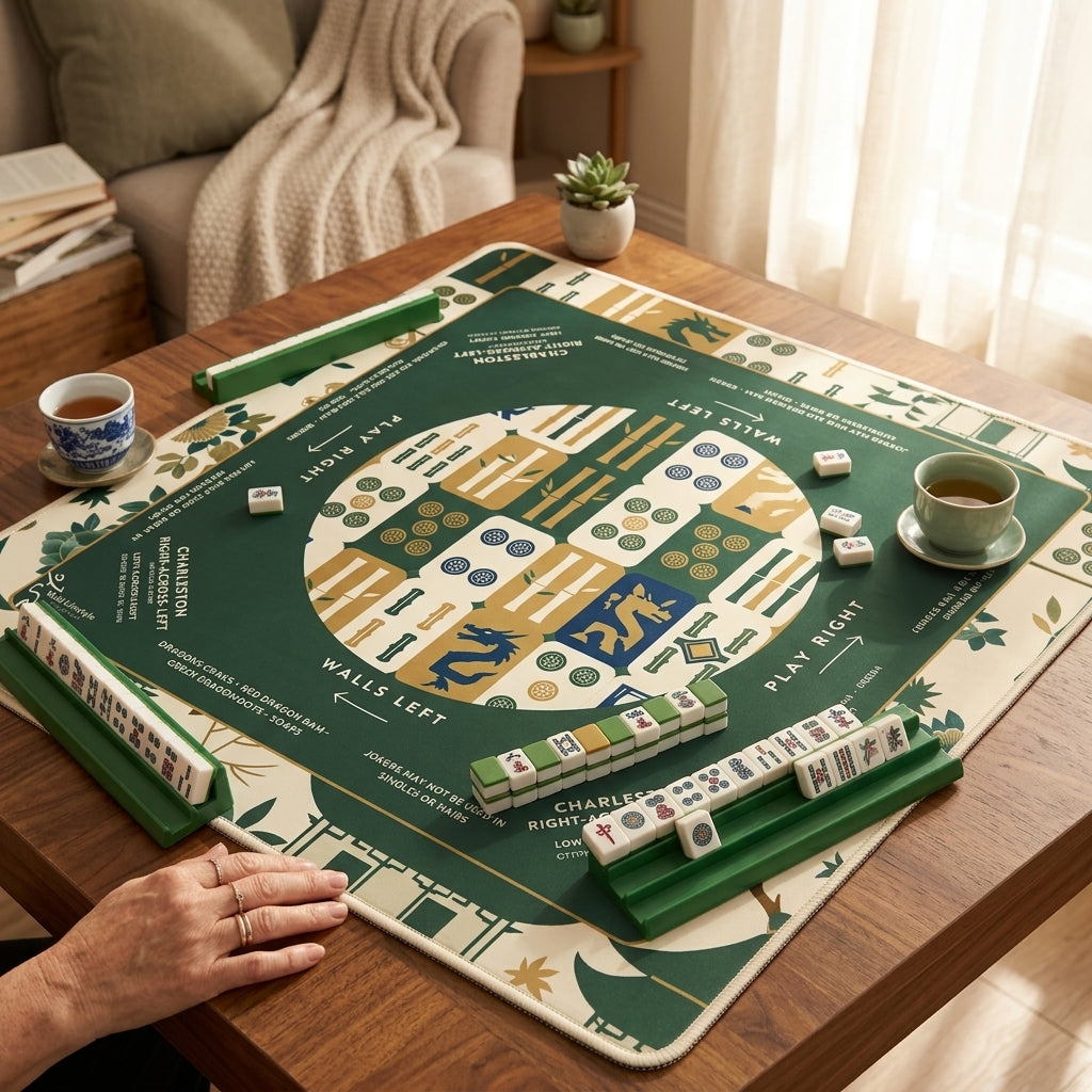 The Emerald Botanical Mahjong Mat — A Quieter Table, All Your Own