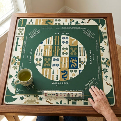 The Emerald Botanical Mahjong Mat — A Quieter Table, All Your Own