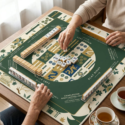 The Emerald Botanical Mahjong Mat — A Quieter Table, All Your Own